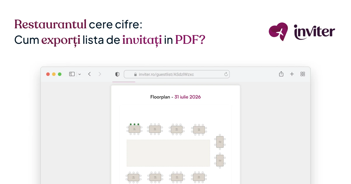 Restaurantul cere cifre: Cum exporți lista de invitați în PDF